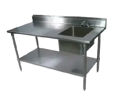 John Boos EPT6R5-3048SSK-R Work Table, with Prep Sink(s)