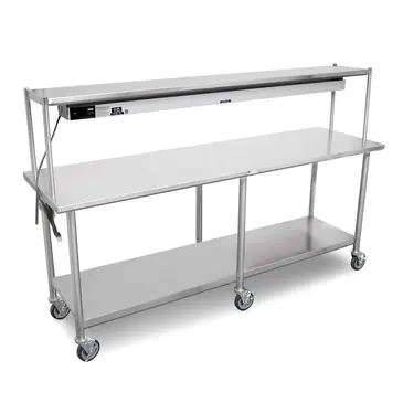 John Boos ET6-2484SSW Work Table,  73" - 84", Stainless Steel Top