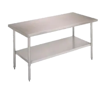 John Boos FBLS6018 Work Table,  54" - 62", Stainless Steel Top