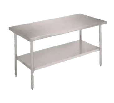 John Boos FBLS7230-X Work Table,  63" - 72", Stainless Steel Top 