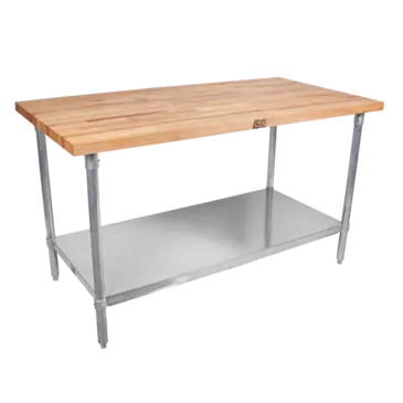 John Boos HNS02 Work Table, Wood Top