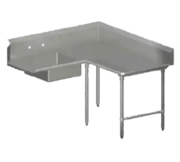 John Boos SDT4-K60108SBK-R Dishtable, Soiled "L" Shaped