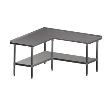 John Boos ST4R1.5-L2460SSK Work Table, L-Shaped