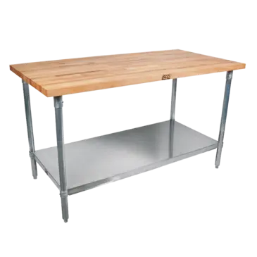 John Boos TNS02 Work Table, Wood Top