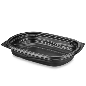 JOHNSON SALES Food Container, 24 OZ, Black, Microwavable, (250/Case), Anchor Packaging M424B 