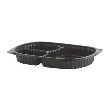 JOHNSON SALES MicroRave Food Container, 3-Comp, Black, (250/Case)  (4540713) ANCHOR PACKAGING ANHM713B
