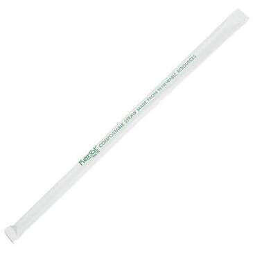 LOLLICUP Jumbo Straw, 9", Clear, Plastic, Paper Wrapped, (300/Pack) Karat KE-C9200