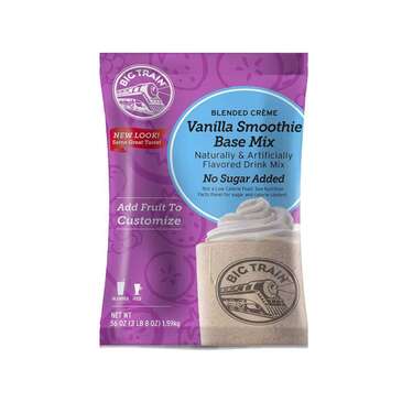 KERRY (DAVINCI GOURMET) Vanilla Smoothie Base Mix, 56 Oz, No Sugar Added, Big Train 710150