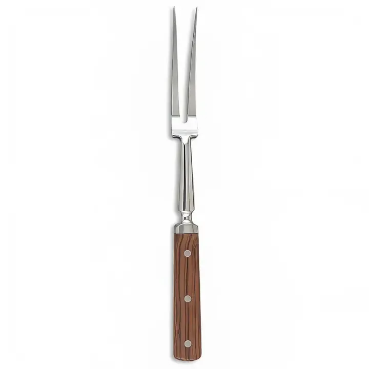 Admiral Craft Admiral Craft Kitchen Fork, Forged, 14", 2-Tine, Riveted Hardwood Handle