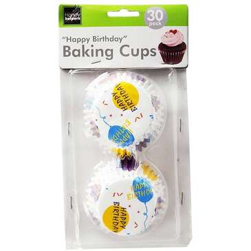 KOLE IMPORTERS Baking Cups, "Happy Birthday", Handy Helpers PA021