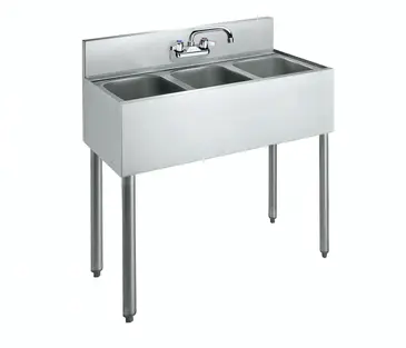 Krowne Metal CS-1836 Sink, (3) Three Compartment