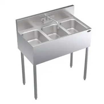 Krowne Metal CS-1836 Sink, (3) Three Compartment