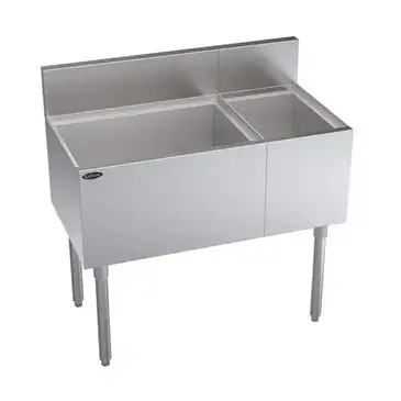 Krowne Metal KR19-M36L-10 Underbar Ice Bin/Cocktail Station, Bottle Well Bin