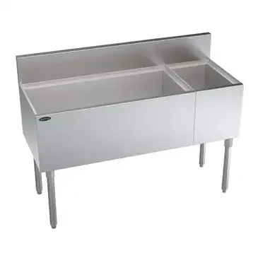 Krowne Metal KR19-M48L-10 Underbar Ice Bin/Cocktail Station, Bottle Well Bin