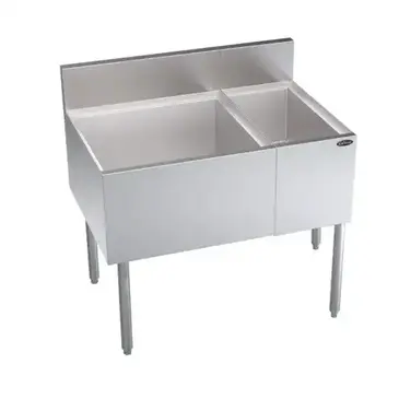 Krowne Metal KR24-M36L-10 Underbar Ice Bin/Cocktail Station, Bottle Well Bin