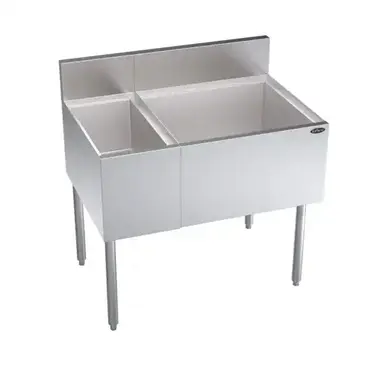 Krowne Metal KR24-M36R-10 Underbar Ice Bin/Cocktail Station, Bottle Well Bin