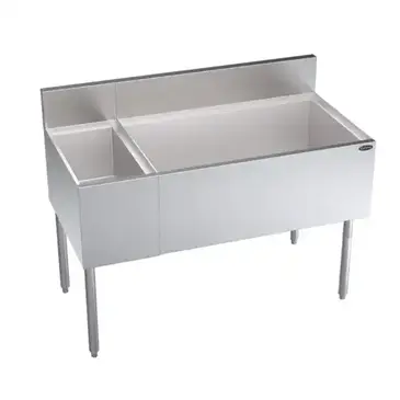 Krowne Metal KR24-M48R-10 Underbar Ice Bin/Cocktail Station, Bottle Well Bin