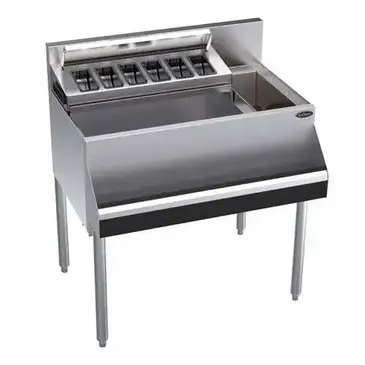 Krowne Metal KR24-MS32L-10 Underbar Ice Bin/Cocktail Station, Bottle Well Bin