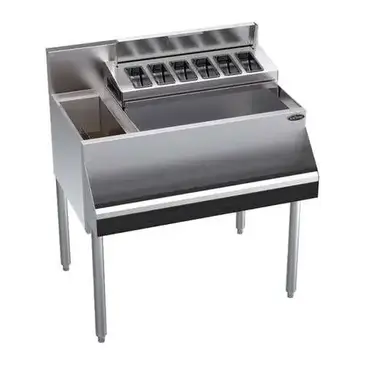 Krowne Metal KR24-MS32R-10 Underbar Ice Bin/Cocktail Station, Bottle Well Bin