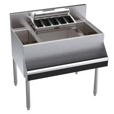 Krowne Metal KR24-MS34C-7 Underbar Ice Bin/Cocktail Station, Bottle Well Bin