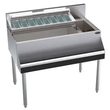 Krowne Metal KR24-MS38L-10 Underbar Ice Bin/Cocktail Station, Bottle Well Bin