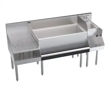 Krowne Metal KR24-W66B-10 Underbar Ice Bin/Cocktail Station, Blender Station