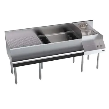 Krowne Metal KR24-W72A-10 Underbar Ice Bin/Cocktail Station, Blender Station