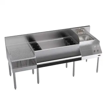 Krowne Metal KR24-W72B-10 Underbar Ice Bin/Cocktail Station, Blender Station