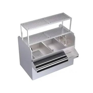 Krowne Metal KRPT-60LP-10 Underbar Ice Bin/Cocktail Station, Pass-Thru Combo