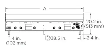 Lang Manufacturing 224S Griddle, Gas, Countertop