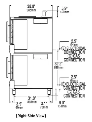 Lang Manufacturing GCOF-AP1 Convection Oven, Gas