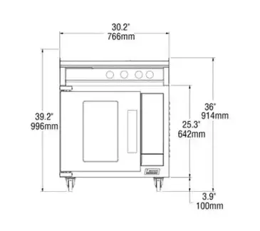 Lang Manufacturing RI30C-APA Induction Range, Floor Model