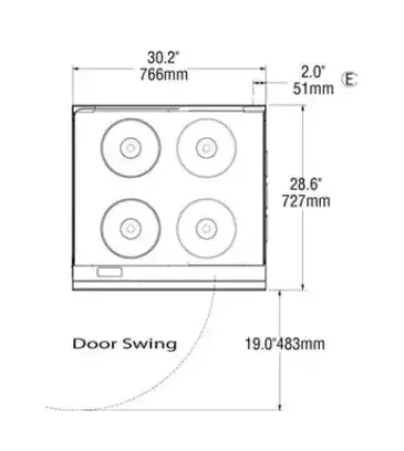 Lang Manufacturing RI30C-APA Induction Range, Floor Model