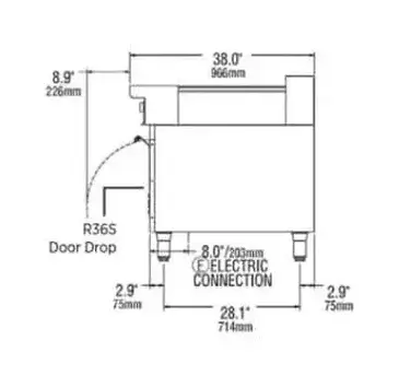 Lang Manufacturing RI36C-ATE Induction Range, Floor Model