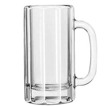 LIBBEY GLASS Mug, 12 oz., Paneled, Libbey 5016