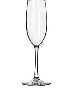 LIBBEY GLASS Flute Glass, 8 oz., Safedge Rim and Foot Guarantee, (12/Case), Libbey 7500