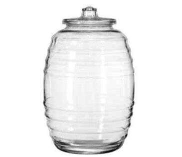 LIBBEY GLASS Barrel Canister, 20 liter, 18-1/2" H, Glass, Libbey 9520004