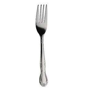 Libertyware Dinner Fork, 8", Chrome, Stainless Steel, Rosa Linda, (12/Case) Liberty Ware RL2B
