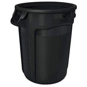 LIBRA WHOLESALE INC. Waste Container, 32 Gallon, Black, Plastic, Rubbermaid 505-1892471