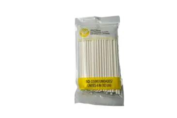 Lollipop Treat Sticks, 4 In., White, 35 Ct., Wilton 1912-1006