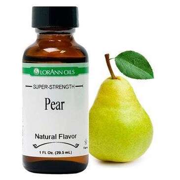 LORANN OILS Flavor, 1 OZ, Pear, Natural, Lorann Oils 0280-0500