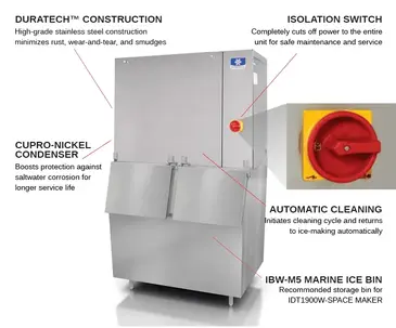 Manitowoc IDT1900W-SPACE MAKER Ice Maker, Cube-Style