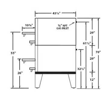 Marsal Pizza Ovens SD-1060 STACKED Pizza Bake Oven, Deck-Type, Gas