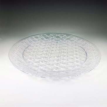 MARYLAND PLASTICS Tray, 16", Crystal Cut, Round, Maryland Plastics MPI 1600