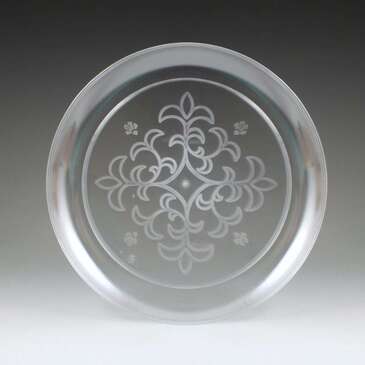 MARYLAND PLASTICS Plate, 6 1/4", Clear, Etched, (500/Case), Maryland Plastics MPI1703