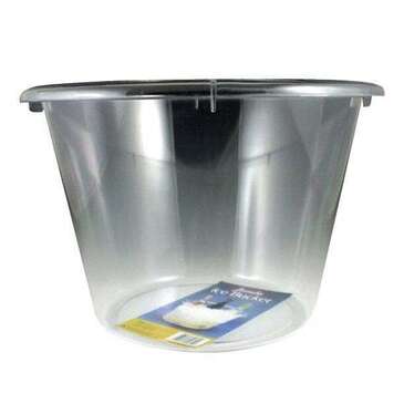 MARYLAND PLASTICS Ice Bucket, 12 Qt, Clear, Plastic, Maryland Plastic MPI89079