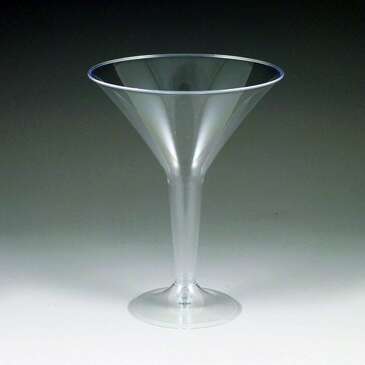 MARYLAND PLASTICS Newbury Martini Glass, 8 Oz, Clear, 2-Pc, Disposable, (10/Pk)  MARYLAND PLASTICS MPLNC20316