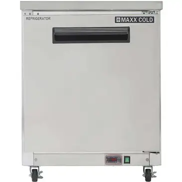 Maxx Cold MXCR27UHC Refrigerator, Undercounter, Reach-In