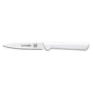 MUNDIAL INC Paring/Spear Point Knife, Serrated, 4", White Handle, MUNDIAL  W0547-4E