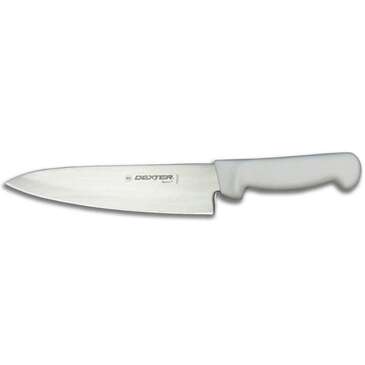 MUNDIAL INC Cook's Knife, 8", White, Poly Handle, Wide Blade, MUNDIAL W5610-8